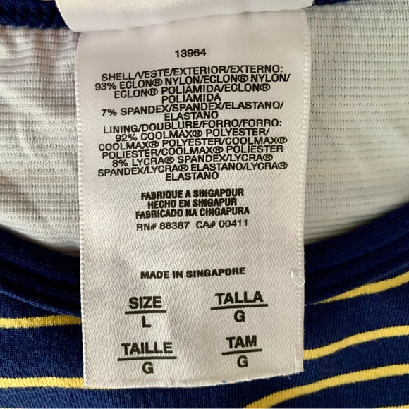 Adidas Vintage Blue and Yellow Striped Tank - Picture 11 of 13